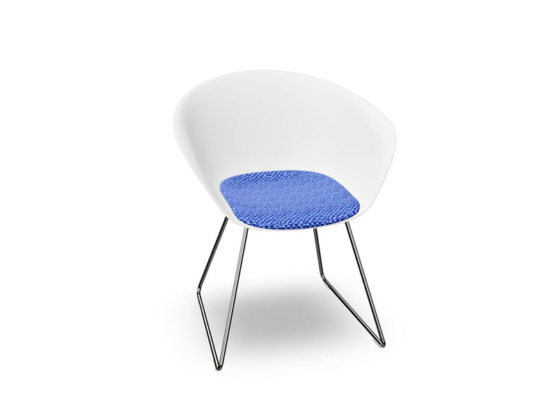 Duna 02 Sled Base Chair With Seat Cushion Chairs Arper 