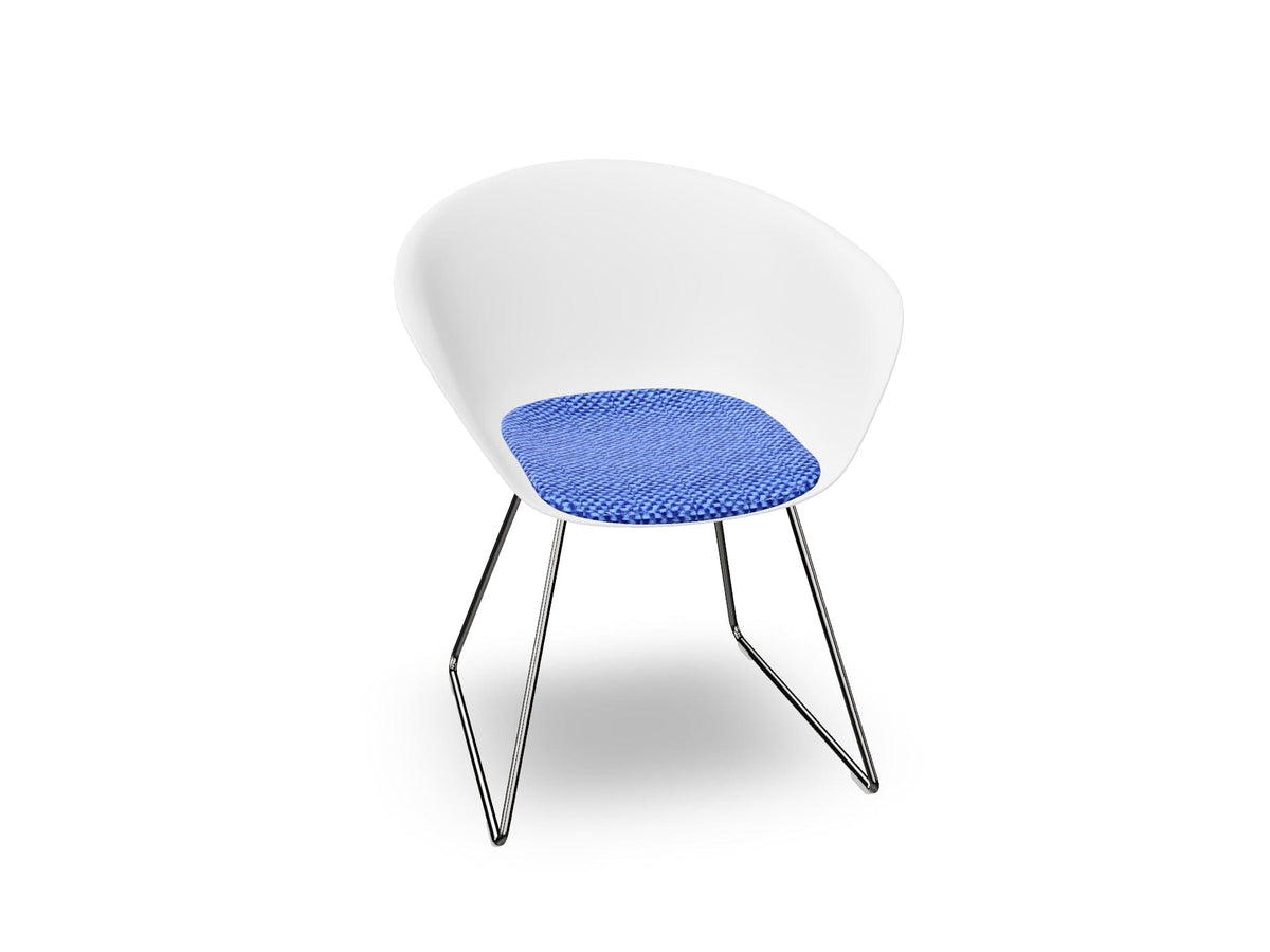Duna 02 Sled Base Chair With Seat Cushion Chairs Arper 