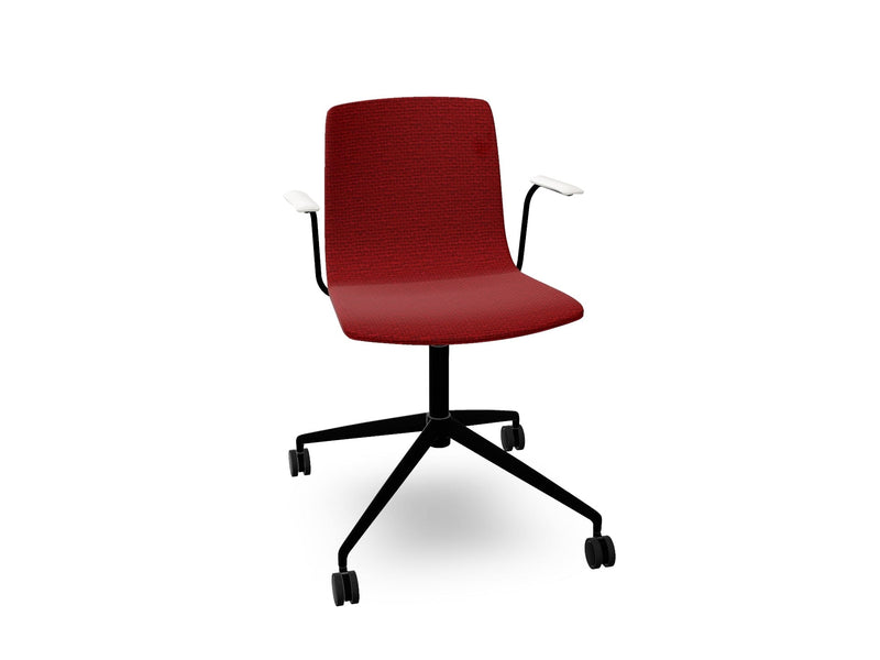 Aava 02 Fixed Trestle Base Chair With Fully Upholstered Chairs Arper 