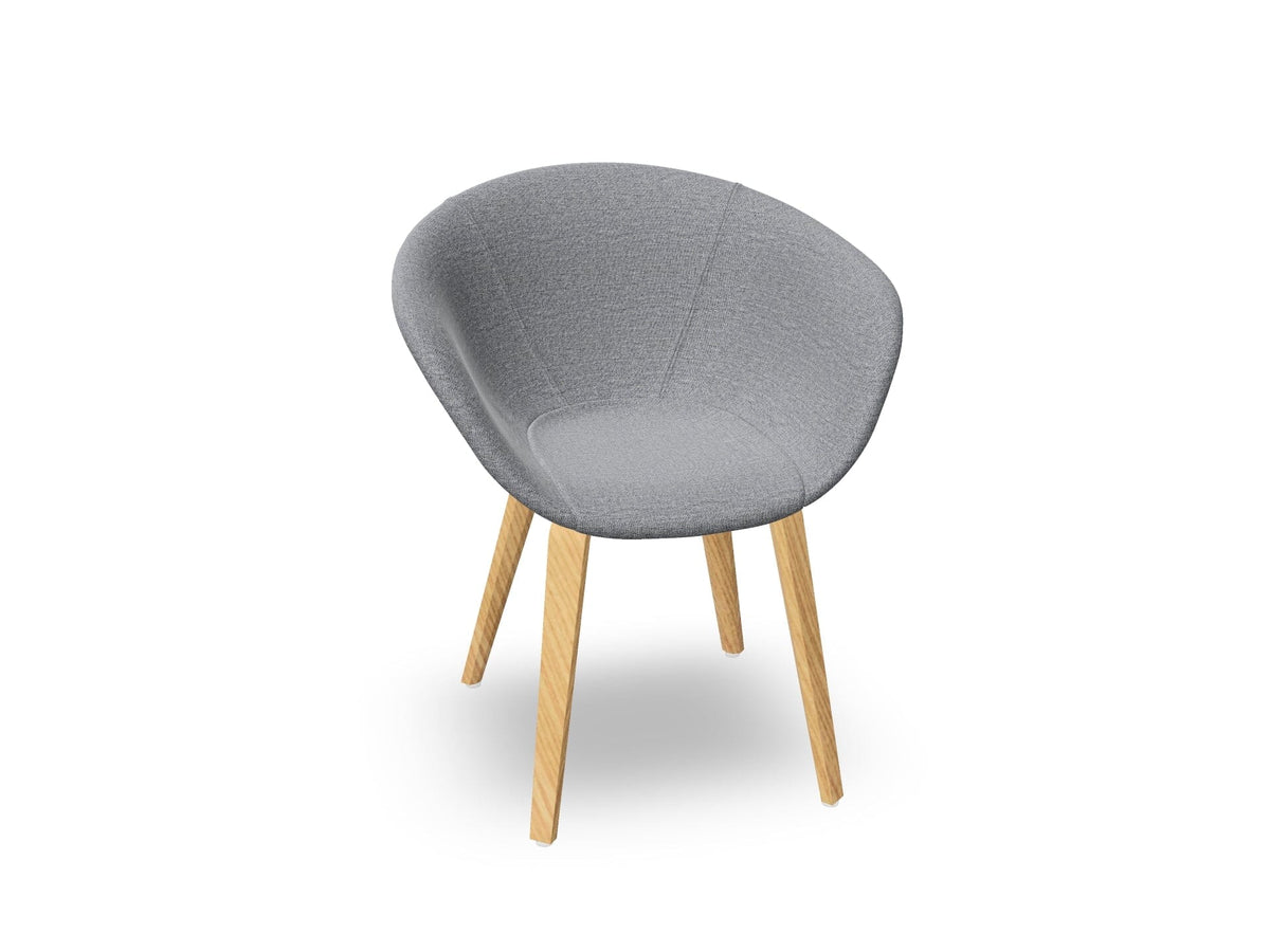 Duna 02 Wood Leg Chair With Full Upholstery Chairs Arper 