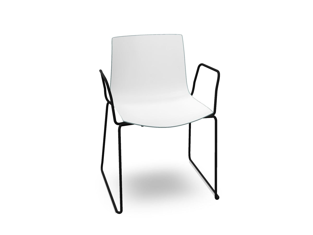 Catifa 46 Polypropylene Bi-Color Sled Base Chair Side/Dining Arper 