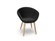 Duna 02 Wood Leg Chair With Front Upholstery Chairs Arper 