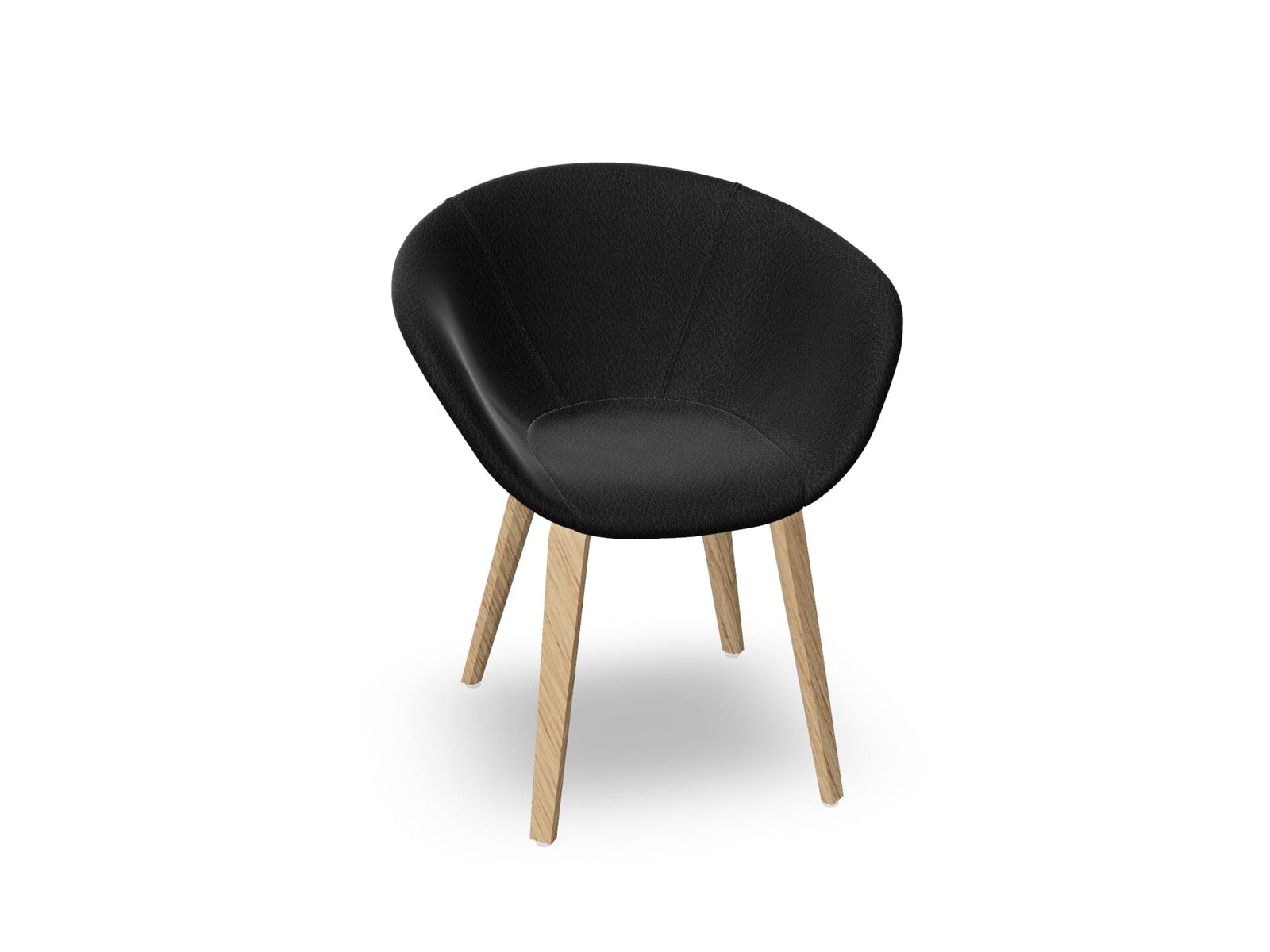Duna 02 Wood Leg Chair With Front Upholstery Chairs Arper 