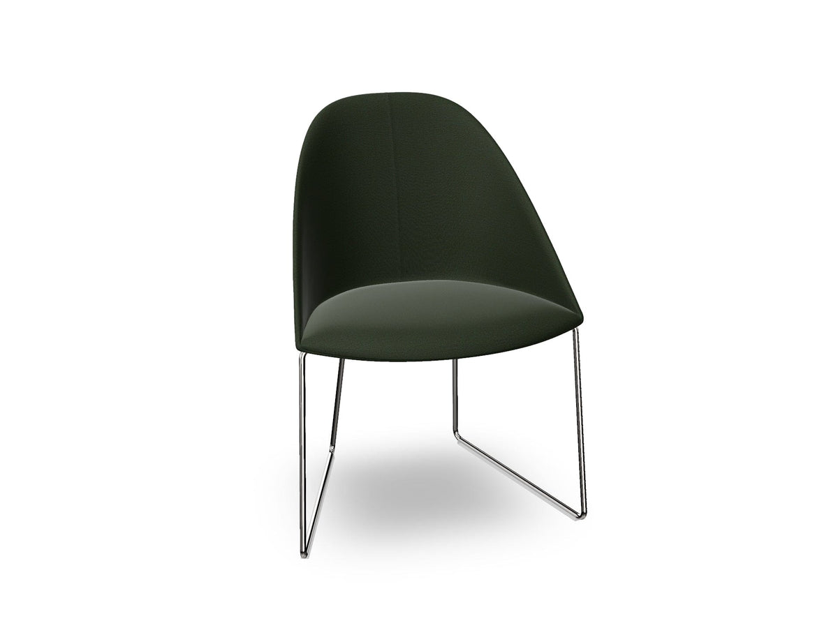 Cila Fully Upholstered Chair With Sled Base Chairs Arper 