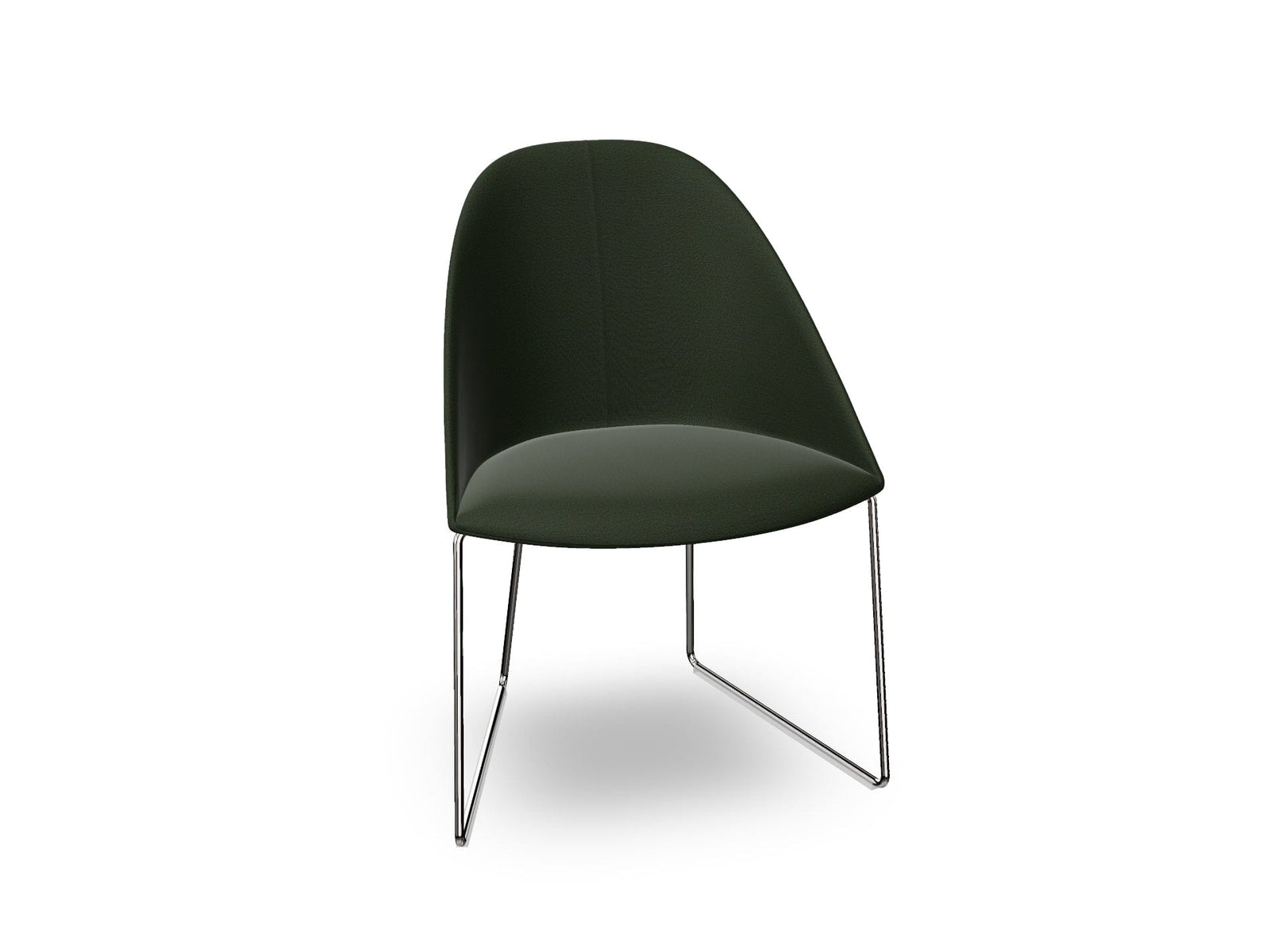 Cila Fully Upholstered Chair With Sled Base Chairs Arper 