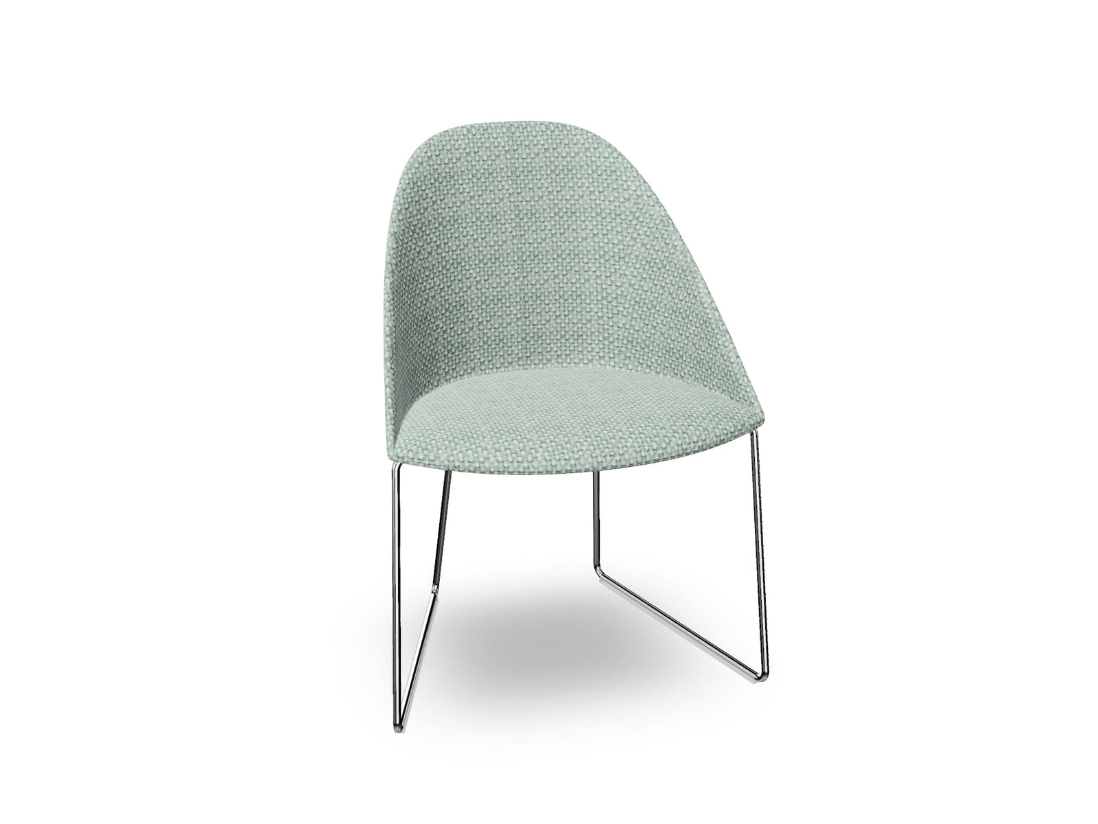 Cila Fully Upholstered Chair With Sled Base Chairs Arper 