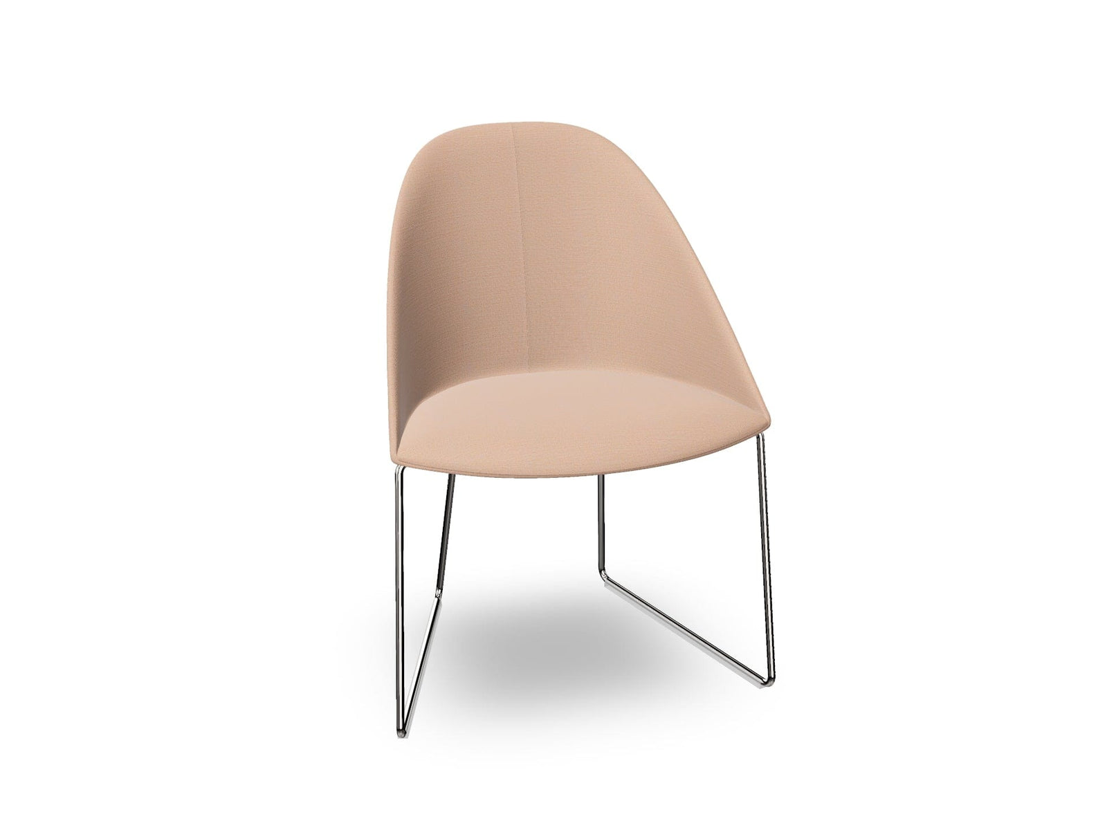 Cila Fully Upholstered Chair With Sled Base Chairs Arper 