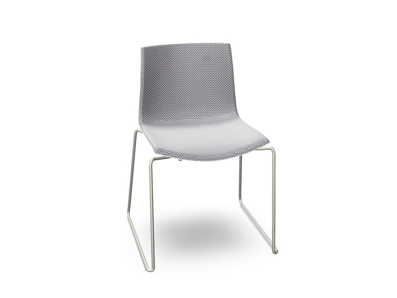 Catifa 46 Sled Base Polypropylene with Front-Face Upholstery