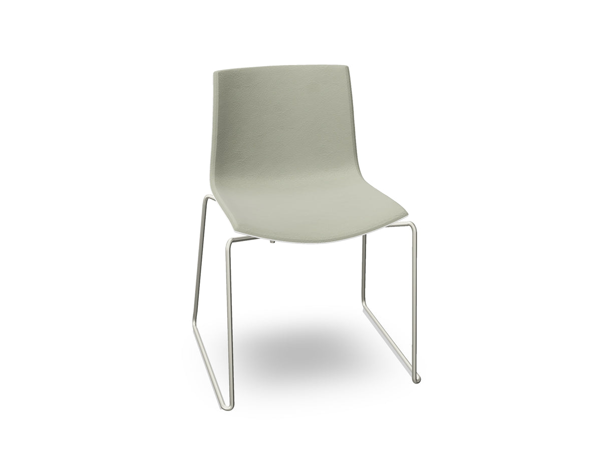 Catifa 46 Sled Base Polypropylene with Front-Face Upholstery