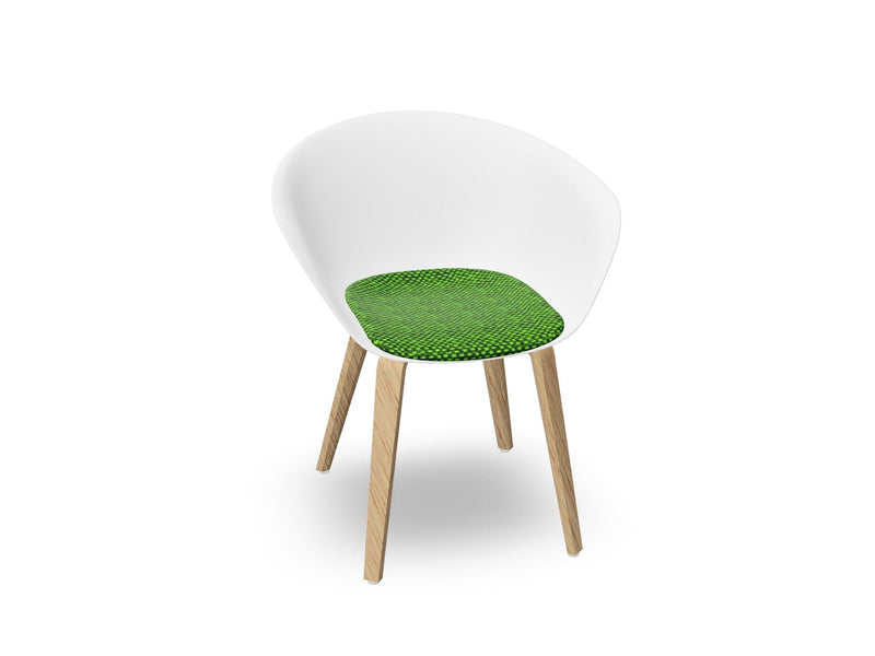Duna 02 Wood Leg Chair With Seat Cushion Chairs Arper 