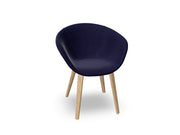 Duna 02 Wood Leg Chair With Front Upholstery Chairs Arper 