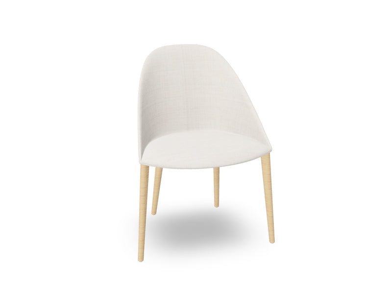 Cila Fully Upholstered Chair With Timber Oak Four-leg Base