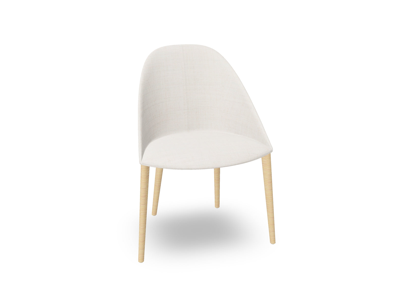 Cila Fully Upholstered Chair With Timber Oak Four-leg Base