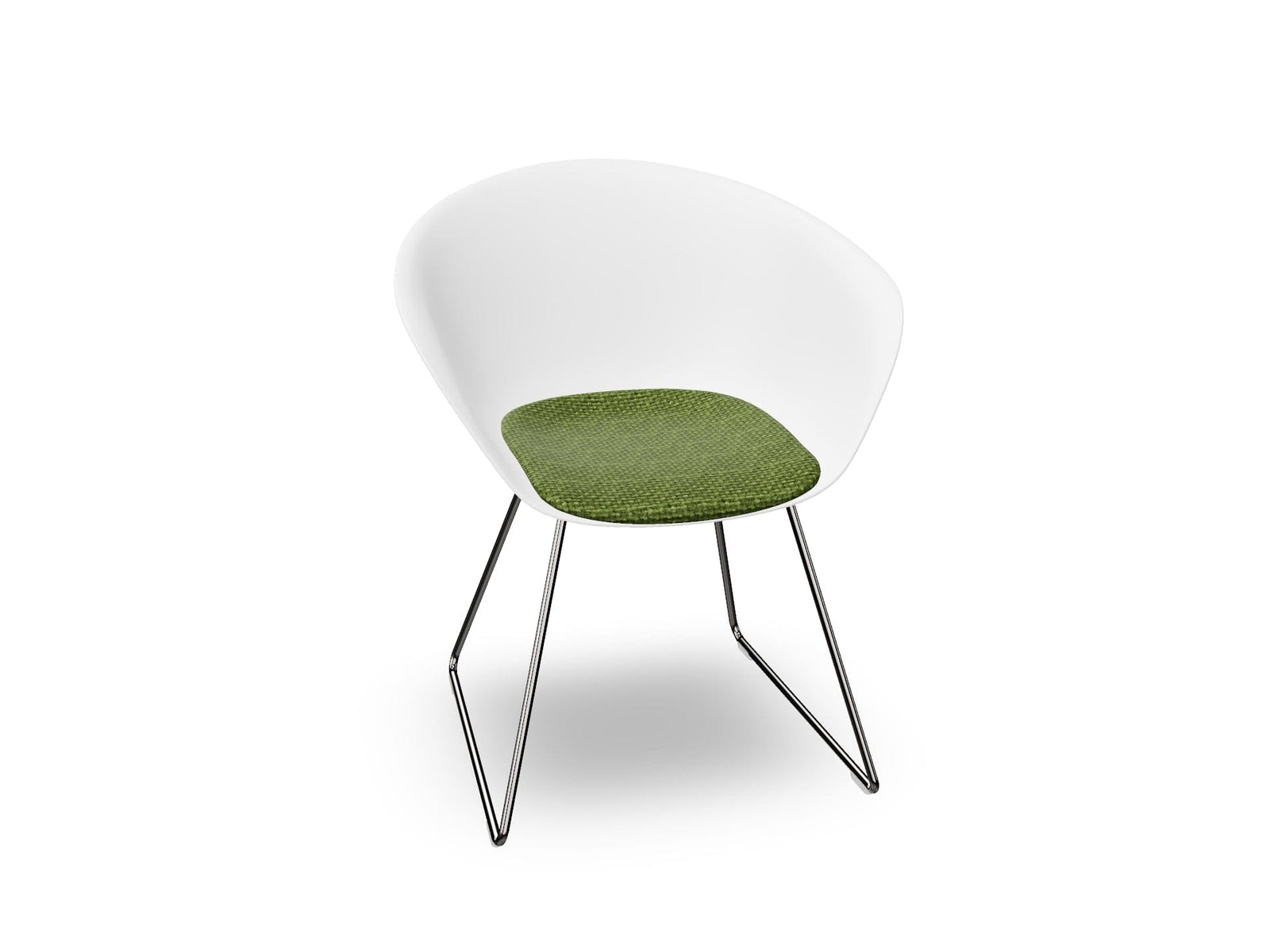 Duna 02 Sled Base Chair With Seat Cushion Chairs Arper 