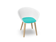 Duna 02 Wood Leg Chair With Seat Cushion Chairs Arper 