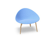 Adell 4 Leg Wood Lounge Chair With Fully Upholstered lounge chair Arper 