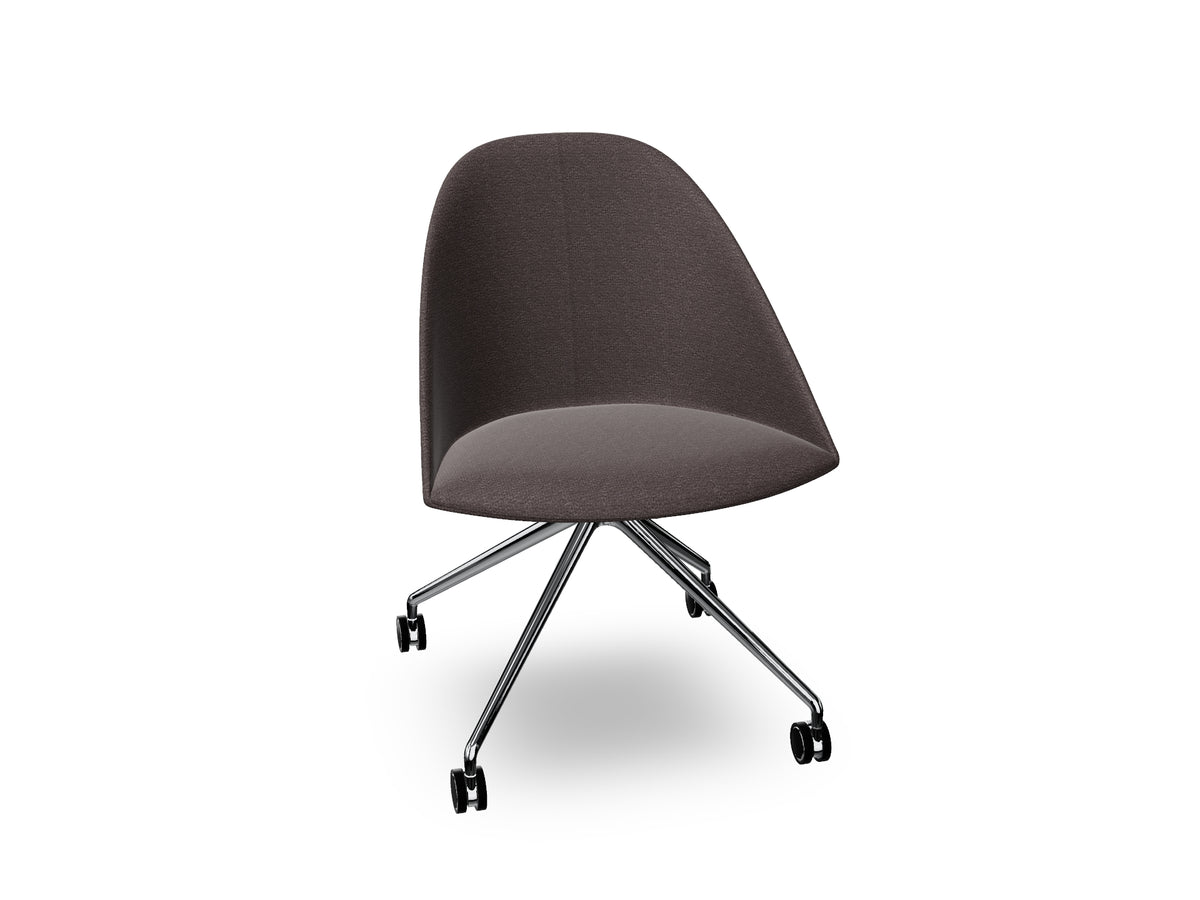 Cila Fully Upholtered Chair With Fixed Trestle Base