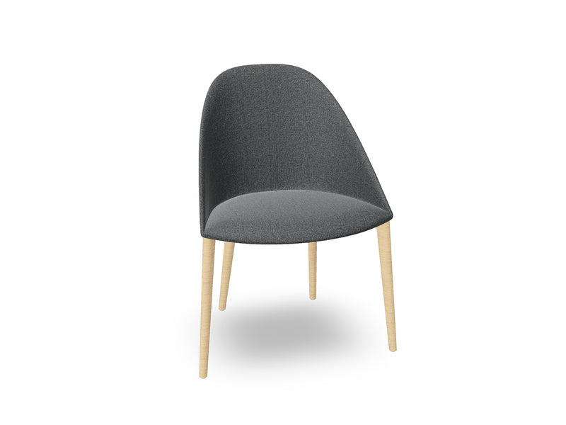 Cila Fully Upholstered Chair With Timber Oak Four-leg Base