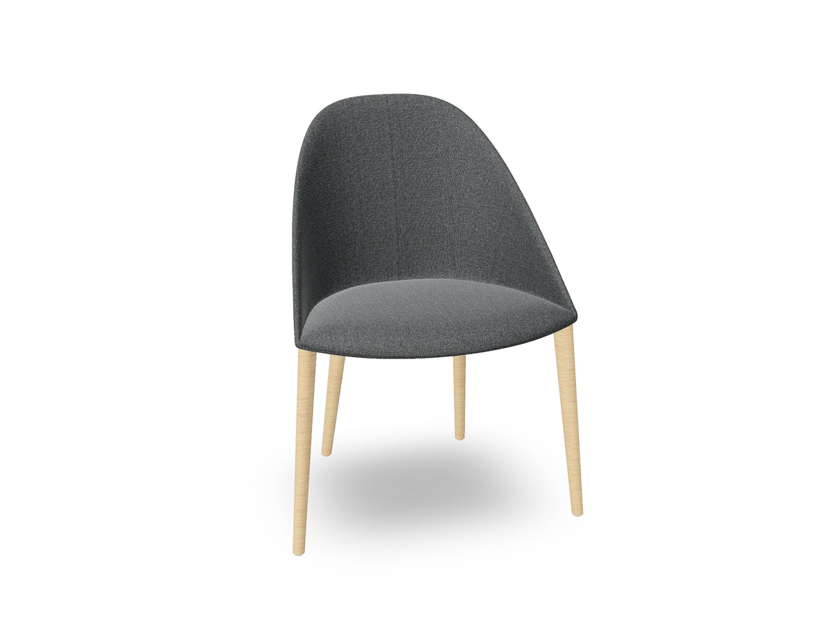 Cila Fully Upholstered Chair With Timber Oak Four-leg Base