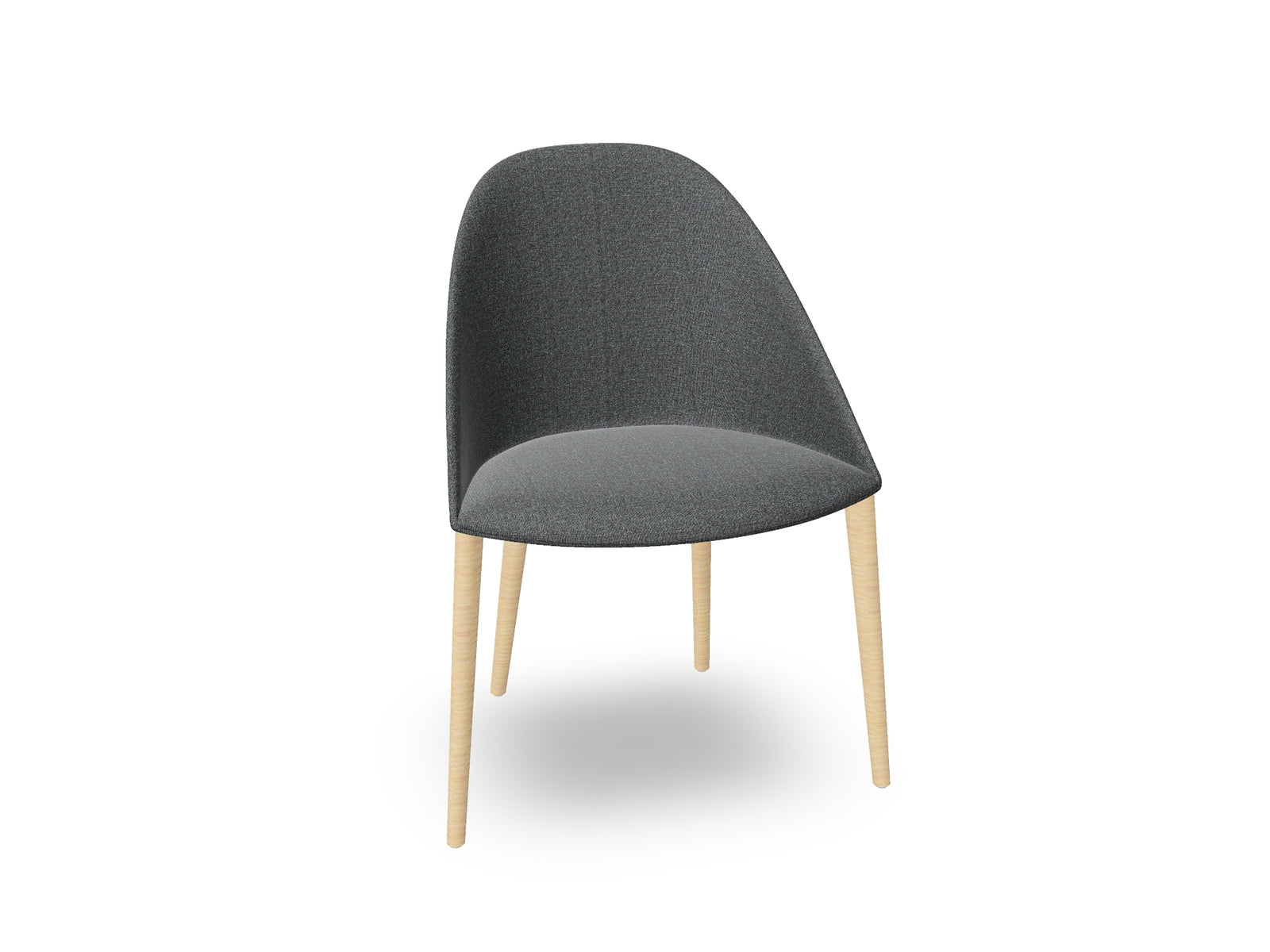 Cila Fully Upholstered Chair With Timber Oak Four-leg Base