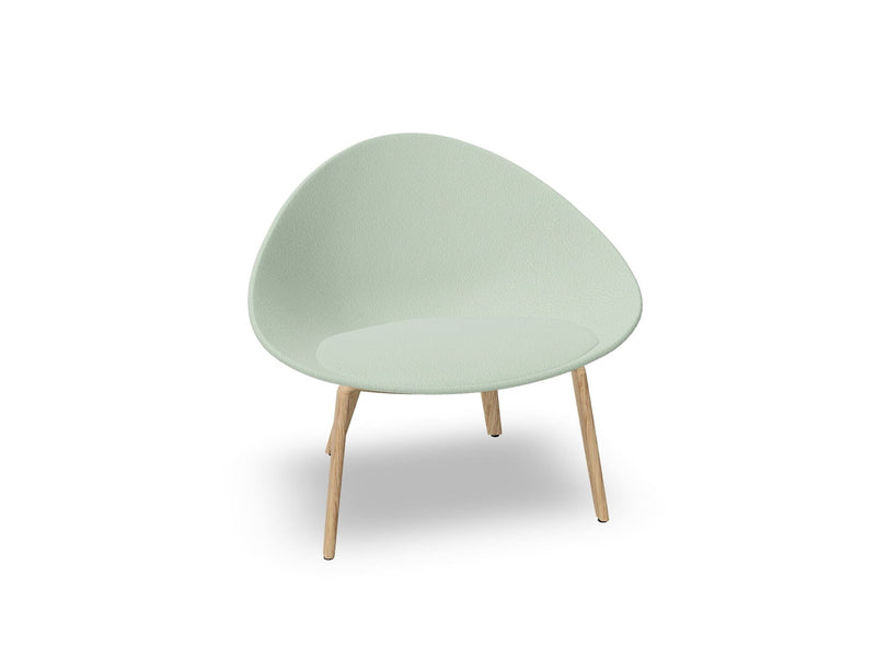 Adell 4 Leg Wood Lounge Chair With Fully Upholstered lounge chair Arper 