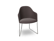 Cila Fully Upholstered Armchair With Sled Base Chairs Arper 