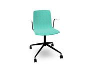 Aava 02 Fixed Trestle Base Chair With Fully Upholstered Chairs Arper 