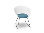 Duna 02 Sled Base Chair With Seat Cushion Chairs Arper 
