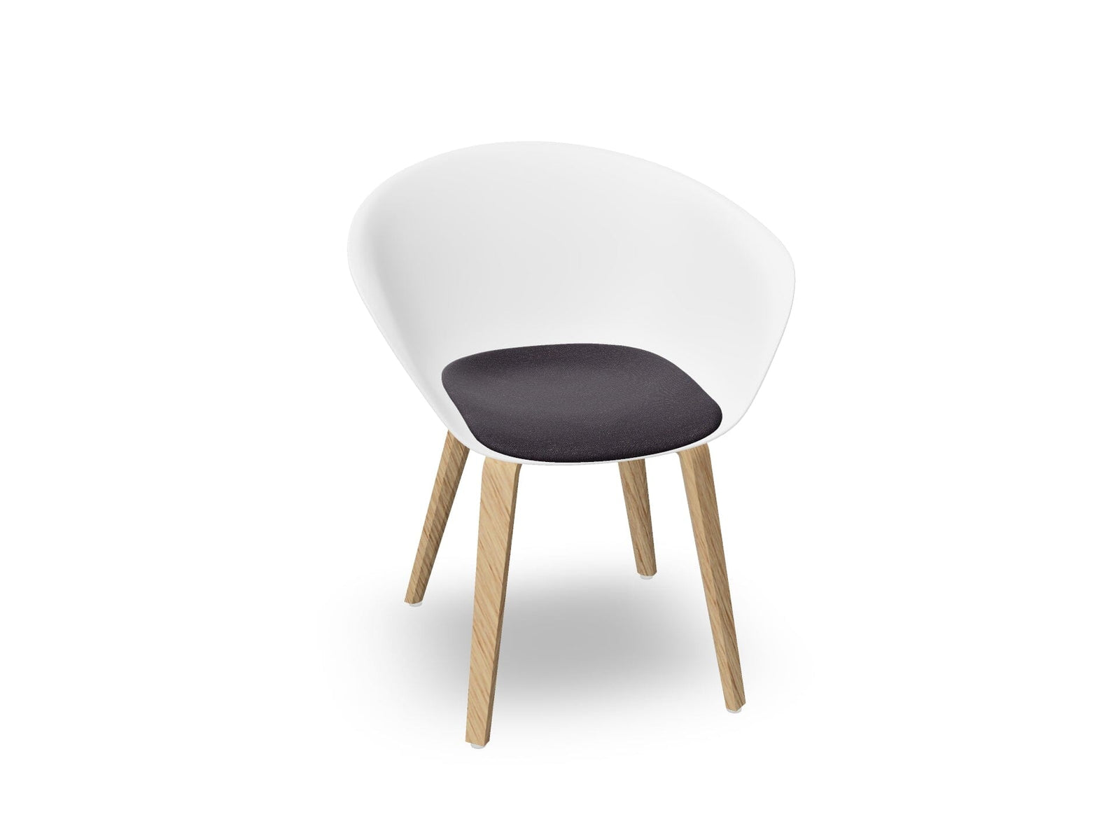 Duna 02 Wood Leg Chair With Seat Cushion Chairs Arper 