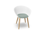Duna 02 Wood Leg Chair With Seat Cushion Chairs Arper 