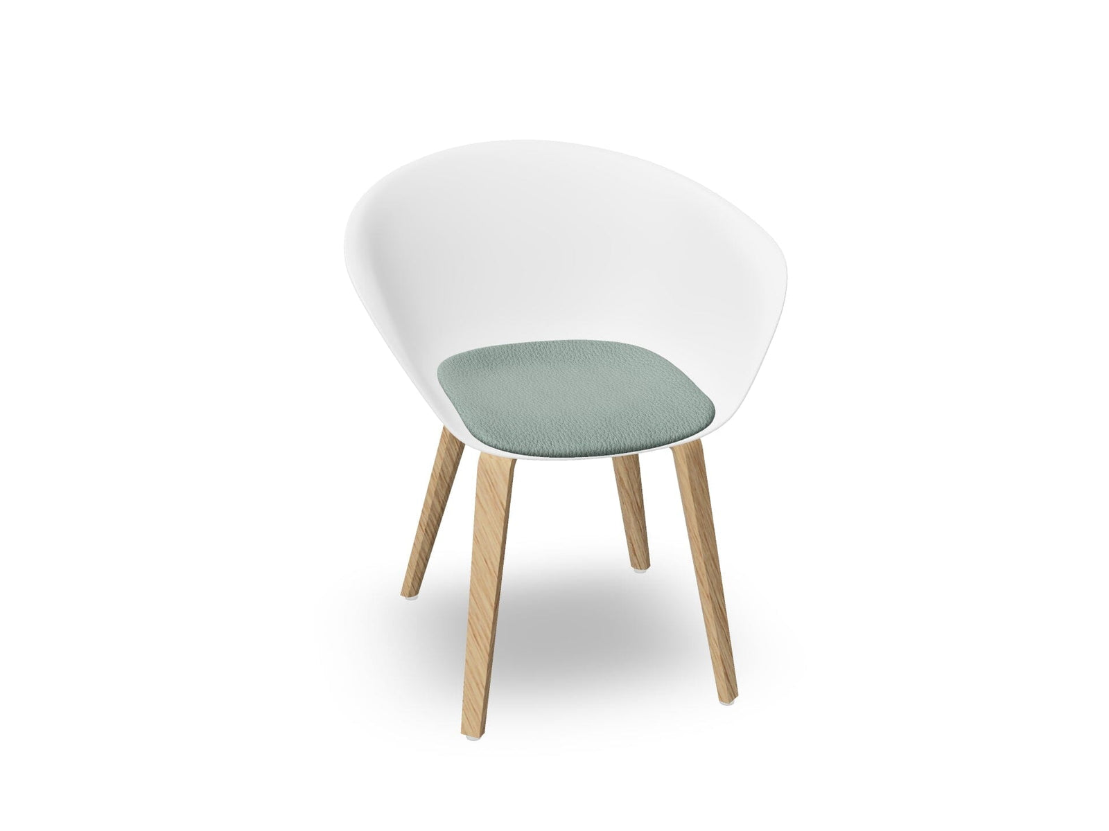 Duna 02 Wood Leg Chair With Seat Cushion Chairs Arper 