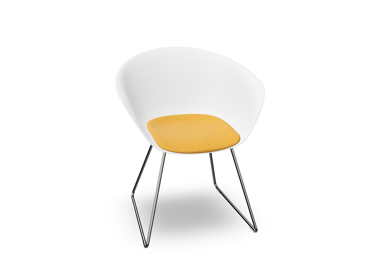Duna 02 Sled Base Chair With Seat Cushion Chairs Arper 