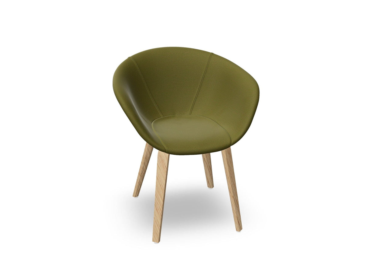 Duna 02 Wood Leg Chair With Front Upholstery Chairs Arper 