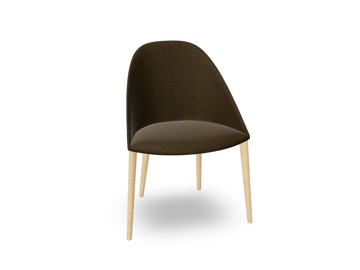 Cila Fully Upholstered Chair With Timber Oak Four-leg Base
