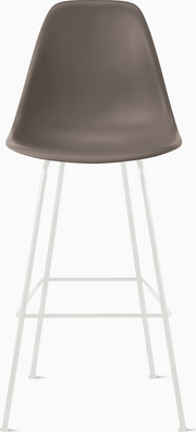 Eames Molded Plastic Bar Stool bar seating herman miller Cocoa White 