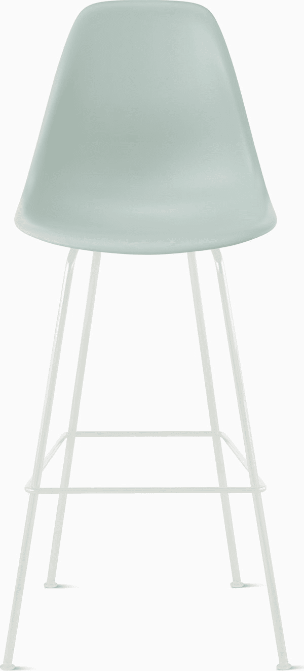 Eames Molded Plastic Bar Stool bar seating herman miller Grey Green White 