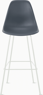 Eames Molded Plastic Bar Stool bar seating herman miller Medium Grey White 