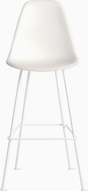 Eames Molded Plastic Bar Stool bar seating herman miller White White 