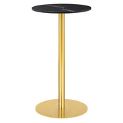1.0 Bar Table bar height tables Gubi Small Brass base Black Marquina Marble
