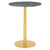 1.0 Bar Table bar height tables Gubi Large Brass base Green Guatemala Marble