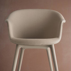 Bat Dining Chair - Front Upholstered with Plastic Base