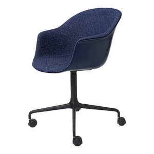 Bat Meeting Chair 4-Star Base with Castors - Front Upholstered