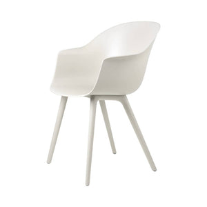 Bat Plastic Base Dining Chair Chairs Gubi Alabaster White Plastic 