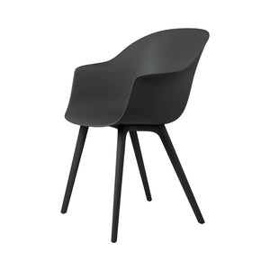 Bat Plastic Base Dining Chair Chairs Gubi Black Plastic 