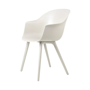 Bat Plastic Base Dining Chair - Outdoor Chairs Gubi Alabaster White Plastic 