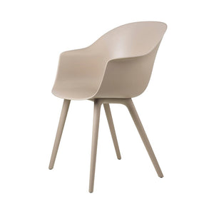 Bat Plastic Base Dining Chair - Outdoor Chairs Gubi New Beige Plastic 
