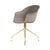 Bat Swivel Base Meeting Chair Chairs Gubi Brass Semi Matt New Beige 