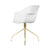 Bat Swivel Base Meeting Chair Chairs Gubi Brass Semi Matt Alabaster White 