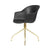 Bat Swivel Base Meeting Chair Chairs Gubi Brass Semi Matt Black 