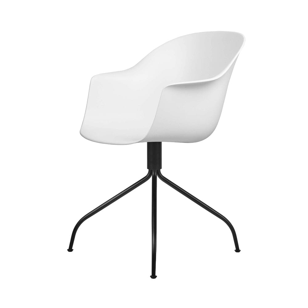 Bat Swivel Base Meeting Chair Chairs Gubi Black Matt Alabaster White 